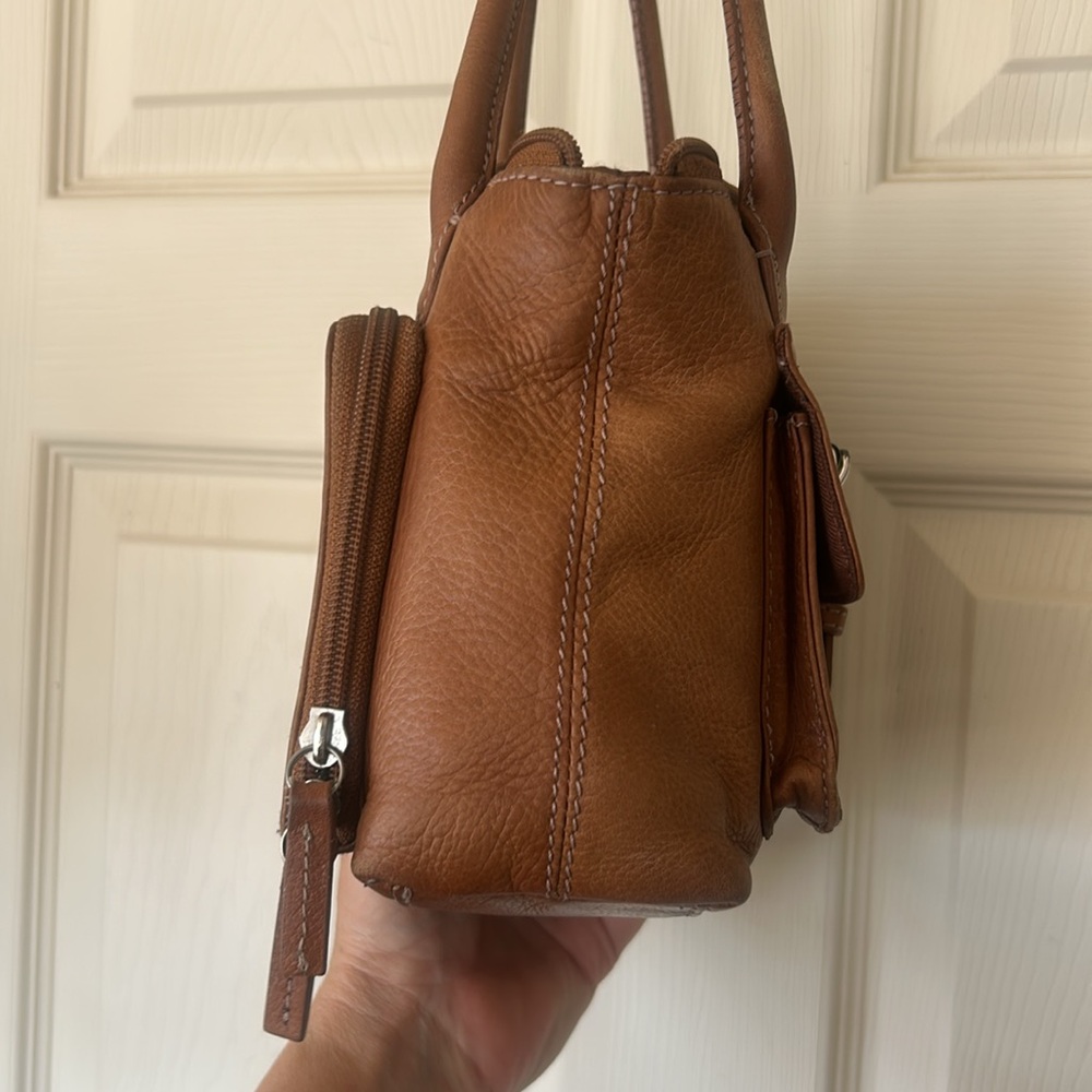 Fossil Vintage Buckle Brown Leather Women's Shoulder Bag - Picture 5 of 13